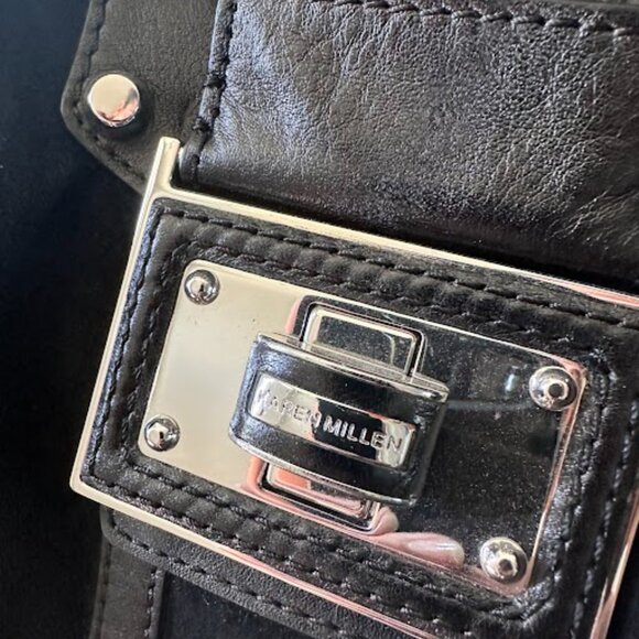 Karen Millen Suede and Leather Satchel - Picture 6 of 7